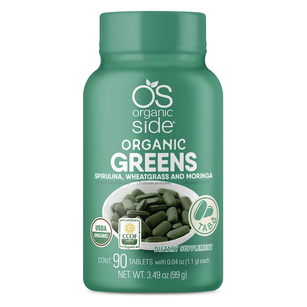 OS Organic Side | Greens SuperFood 90 Tablets - USDA
