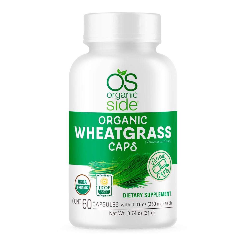 Organic Wheatgrass 60 Capsules - for Energy, Detox & Immunity Support - Certified USDA