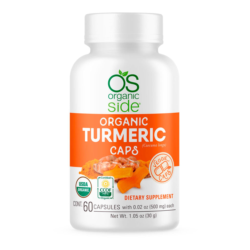 Organic Turmeric Curcumin 60 Capsules - Antioxidant - Certified USDA
