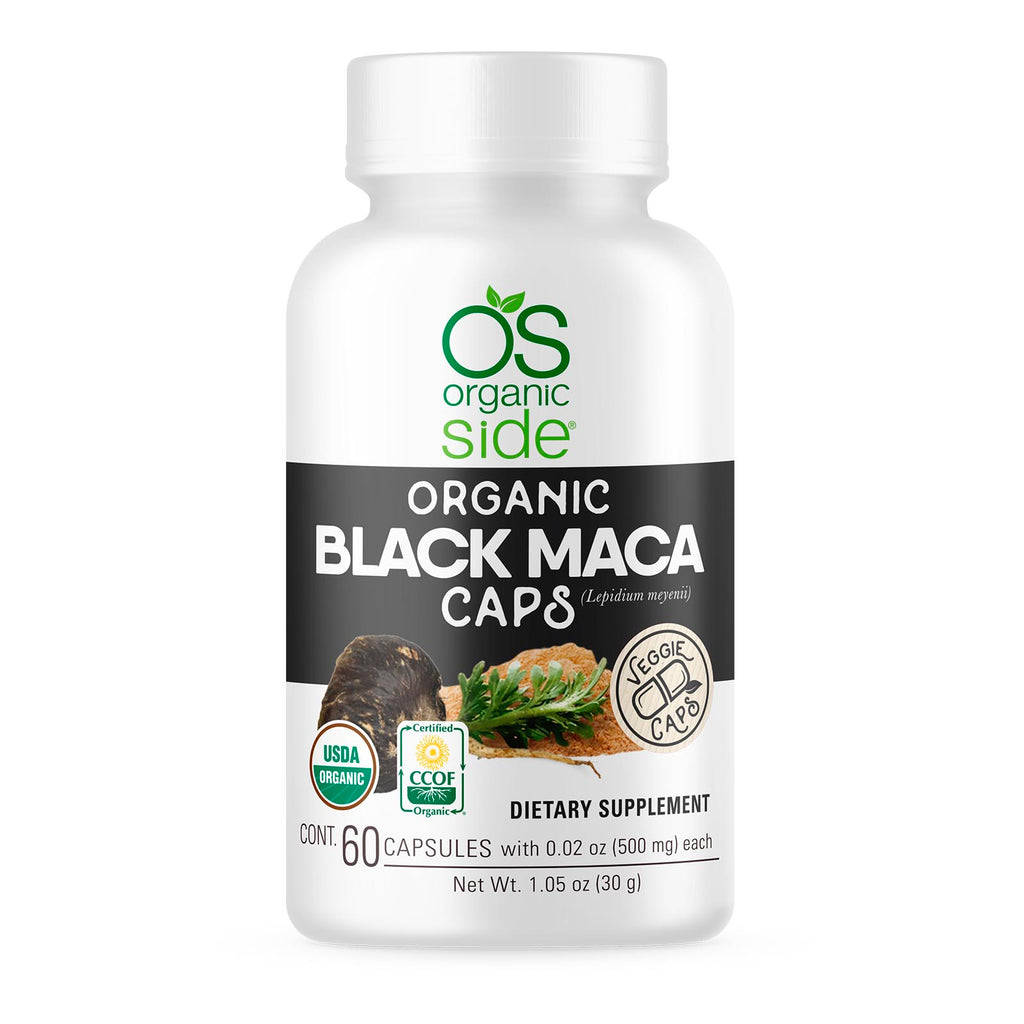 Organic Black Maca 60 Capsules - Adaptogen - Certified USDA